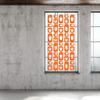 Atomic Mobiles Vibrant Orange Beatnik Party Room Divider DIY Kit - Mid Century Modern Contemporary Room Partition - Home & Office Decor - Many Sizes! (XL - 44w x 70h) view 4