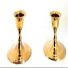3SCompany Shiny Solid Brass Gold Small Taper Candle Holder 2 1/2" Tall view 1