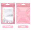 100 Pcs Resealable Mylar Bags, Sealable Odor Proof Foil Pouch Bag with Clear Window, Small Bussiness Packaging Supplies (Pink, 3 X 4.7 Inch) view 2