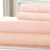 Myrtle Collection Solid Style Luxury 1800-TC Heavy Egyptian Cotton 4-PCs Sheet Set Fits 21-24 Inch Deep Pockets (1 Fitted, 1 Flat, 2 Pillowcase) Easy Care Bedding Set (Emperor Size, Peach) view 2