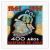 1541 to 1941-400 Aos Santiago de Chile (400 Year Anniversary of Santiago Chile) - Conquistador - Vintage Travel Poster by O.O. Valle c.1941 - Fine Art Rolled Canvas Print 16in x 20in view 1