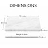 KCKULLICRAFT 812 Inches White Marble Cheese & Charcuterie Serving Board  Natural Marble Cutting Board & Pastry Slab with NonSlip Feet  Premium Stone Kitchen Tray Gift. view 2