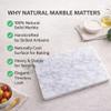 KCKULLICRAFT 812 Inches White Marble Cheese & Charcuterie Serving Board  Natural Marble Cutting Board & Pastry Slab with NonSlip Feet  Premium Stone Kitchen Tray Gift. view 4