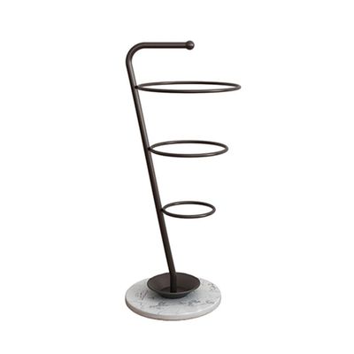 Umbrella Racks WXYZ Light Luxury Metal Umbrella Stand with Marble Base, Umbrella Bucket in Home Hotel Lobby, Can Hold Long and Short Umbrellas, Black White Gold 85x32cm (Color : Black+White)