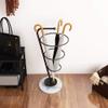 Umbrella Racks WXYZ Light Luxury Metal Umbrella Stand with Marble Base, Umbrella Bucket in Home Hotel Lobby, Can Hold Long and Short Umbrellas, Black White Gold 85x32cm (Color : Black+White) view 2