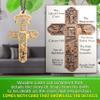 Jolette Designs Cross Ornament Gift - Wooden Decor for Tree, Office, Home, Car - Detailed Ornaments Telling The Story of The Birth, Death, and Resurrection of Jesus On a Cross (1, He Has Risen) view 2