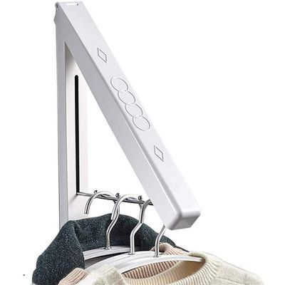 TYXTYX Wall Mounted Clothes Airer, Space Saving Washing Line Coat Shirt Dryer Folding/Pull Out Wall Hanger Space Saving Clothes Cupboard Storage
