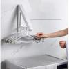 TYXTYX Wall Mounted Clothes Airer, Space Saving Washing Line Coat Shirt Dryer Folding/Pull Out Wall Hanger Space Saving Clothes Cupboard Storage view 3