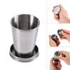 Magik 3-6 Pack Stainless Steel Portable Camping Hiking Sports Compact Travel Folding Collapsible Cups (6, S+M+L(2 Each)) view 3