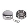 Magik 3-6 Pack Stainless Steel Portable Camping Hiking Sports Compact Travel Folding Collapsible Cups (6, S+M+L(2 Each)) view 4