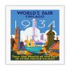 1934 World's Fair Chicago - Tour the World at the Fair - Vintage Travel Poster by Weimer Pursell c.1934 - Fine Art Rolled Canvas Print 20in x 26in view 1