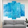 Abstract Marble Canvas Print, Painted Abstract Ocean Print, Abstract Paintings Abstract Canvas Abstract Decor, Abstract Blue & Gold Print view 1