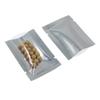 MITOB Silver Aluminum Foil Pouch Heat Seal Front Window Plastic Mini Open Top Flat Vacuum Packaging Mylar Bag Food Small Sample Mylar Storage with Tear Notch (100, 11x16cm (4.3x6.3 inch)) view 3