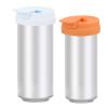 Silicone Slim Can Lids Beverage Can Cover Protector for Slim Can, Tall Skinny Can Beer Bottle, Soda, Energy Drink (Blue and Orange) view 1
