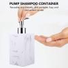 1set Pump Press Soap Dispenser Stylish Resin Soap Bottle for Bathroom Travel Design No Odor Shampoo view 3