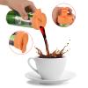 Silicone Slim Can Lids Beverage Can Cover Protector for Slim Can, Tall Skinny Can Beer Bottle, Soda, Energy Drink (Orange, 2 Pieces) view 3
