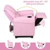 ARLIME Kids Recliner chair, toddler Armchair Upholstered Couch with Cup Holder, Backrest, baby Leather sofa with Headrest and Footrest, Child Furniture for Ages 2-7(Pink) view 3