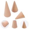 Cabilock 3pcs Wooden Display Rack Creative Cone-shaped Jewelry Holder for Retail and Home Use for Showcasing and Hand Ornaments view 3