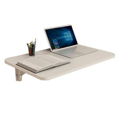 Wall Folding Table for Laundry Room, Wall Mounted Workbench Drop Leaf Table, Dining Table Desk, Study Table, Multi Size, White