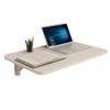 Wall Folding Table for Laundry Room, Wall Mounted Workbench Drop Leaf Table, Dining Table Desk, Study Table, Multi Size, White view 1