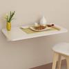 Wall Folding Table for Laundry Room, Wall Mounted Workbench Drop Leaf Table, Dining Table Desk, Study Table, Multi Size, White view 2