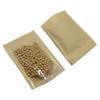 FERENLI 50 Pcs 6.3x9.4 inch Clear Front Brown Kraft Paper for Zip Plastic Package Lock Bag Doypack Stand Up Pouch Zipper Lock Reclosable Pouch Nuts Coffee Food Storage Packaging Pack view 4