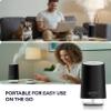GENIANI Portable Small Cool Mist Humidifier USB Powered (Not Rechargeable), Compact Desktop Humidifier for Plants, Office, Baby Room Auto Shut Off & Night Light Black, 0.25L view 2