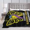 Support Bladder Cancer Awareness Butterfly Adult Kids Fleece Blanket Throw Blanket for Bedding Living Room Decor Sofa Blanket 80"X60" view 4