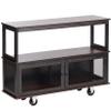 The Lakeside Collection Industrial-Style Rolling Buffet Carts - Black view 1