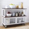 The Lakeside Collection Industrial-Style Rolling Buffet Carts - White view 3