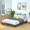 Amazon Basics Metal Platform Bed Frame, with Wood Slat Support, 6 inches High, Full, Black view 1