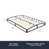 Amazon Basics Metal Platform Bed Frame, with Wood Slat Support, 6 inches High, Full, Black view 2