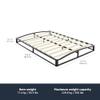 Amazon Basics Metal Platform Bed Frame, with Wood Slat Support, 10 inches High, Full, Black view 2