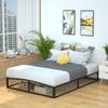Amazon Basics Metal Platform Bed Frame with Wood Slat Support, 10 Inches High, Queen, Black view 1