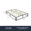 Amazon Basics Metal Platform Bed Frame with Wood Slat Support, 10 Inches High, Queen, Black view 2