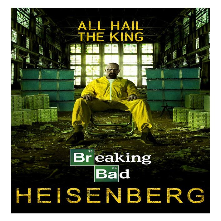 Breaking Bad Heisenberg (All Hail The King) Poster Size 24 x 36 Inches - An Authentic Poster Office Print with Holographic Sequential Numbering