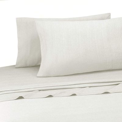 Brooklyn Flat Cotton Blend Ultra Soft Jersey Knit Sheet Set, White, Full