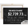 1 Million Dollars Canva, Motivational Canvas, Bedroom and Office Decor, a Million in a Year, Stock Market Decor, Rules of Money Wall Art, Money Poster, Success Wall Art (48 X 36 in) view 1