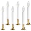 Creative Hobbies Pack of 6 Electric Window Candle with On/Off Switch, Incandescent Light Bulb, Brass Plated Base, Ready to Use (Original) view 1