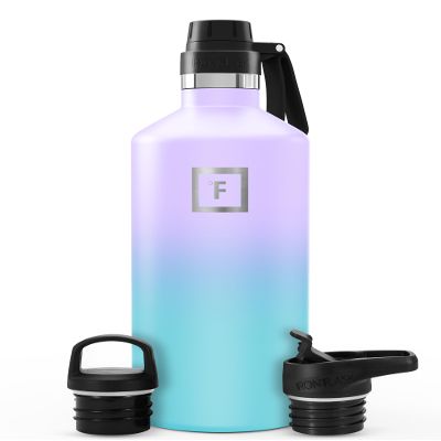IRON FLASK Camping & Hiking Hydration Flask with Spout, BPA-Free Insulated Stainless Steel Sports Water Bottle - 64 oz Cotton Candy