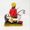 12" Santa Barbara on Horse Statue Catholic Saint Religious Decor view 2