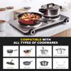 GIVENEU Electric Double Burner Hot Plate for Cooking, 1800W Portable Electric Stove, 6 Speed Adjustable Thermostats, Stainless Steel Hot Plate for Kitchen, Dorm and Camping view 4