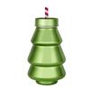 Creative Brands Slant Collection - Holiday Acrylic Shaped Drinkware, 20-Ounce, Christmas Tree view 1