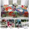 HMS Happy Memories Tablecloth, Original Design Hand Drawing Art Print Table Cloth, Washable Water Resistance Microfiber Decorative Rectangle Table Cover(Tape 8 60"x102") view 4
