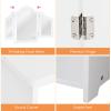 HONEY JOY Kids Vanity, Little Girls Vanity Set with Tri-Folding Mirror, Wooden Princess Makeup Dressing Table, Toddler Vanity, Pretend Play Kids Vanity Table and Chair Set (White) view 4