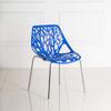Bonnlo Modern Stackable Chair Set of 4 Kitchen Dining Chair Birch Sapling Comfy Chairs for Indoor Use (Blue) view 2