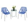Bonnlo Modern Stackable Chair Set of 4 Kitchen Dining Chair Birch Sapling Comfy Chairs for Indoor Use (Blue) view 4