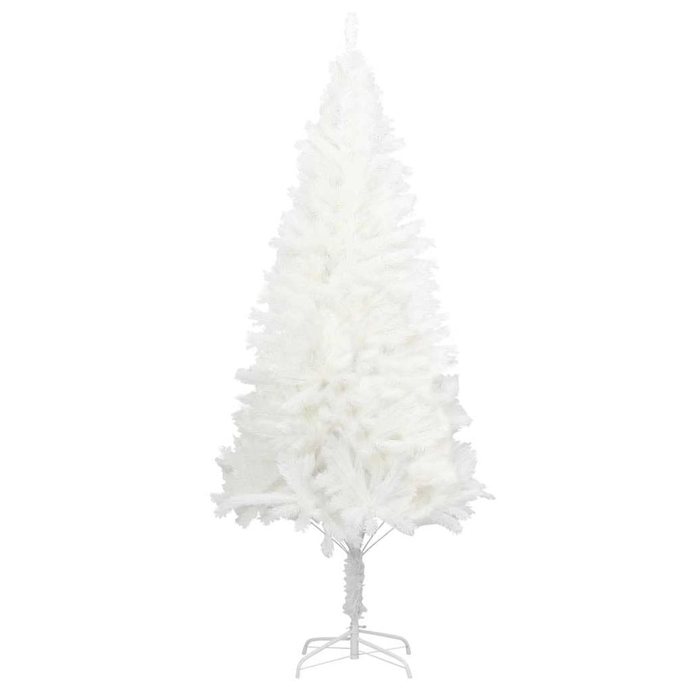 vidaXL 7ft Lifelike Artificial Christmas Tree with Adjustable Branches, Weather- for Indoor & Outdoor Use, Economical Choice - White