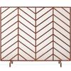 Best Choice Products 38x31in Single Panel Handcrafted Wrought Iron Mesh Chevron Fireplace Screen, Fire Spark Guard for Living Room, Bedroom Dcor w/Distressed Antique Finish - Copper view 1