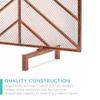 Best Choice Products 38x31in Single Panel Handcrafted Wrought Iron Mesh Chevron Fireplace Screen, Fire Spark Guard for Living Room, Bedroom Dcor w/Distressed Antique Finish - Copper view 4